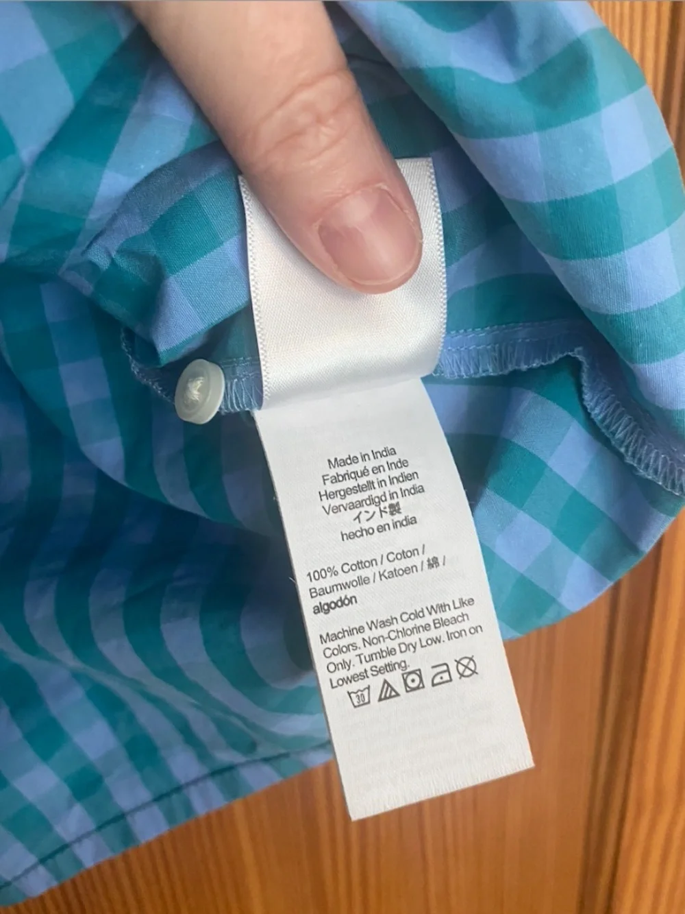JCREW Smocked Cotton Poplin Puff-Sleeve Top in Gingham